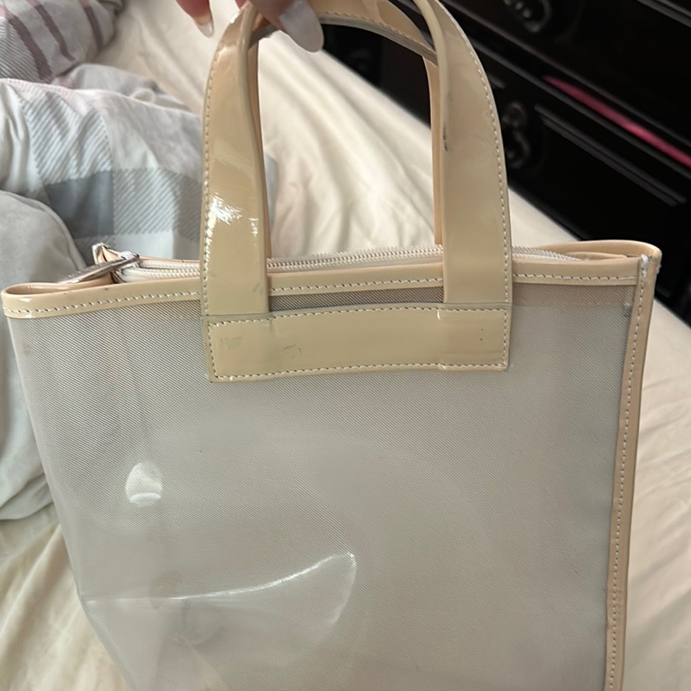 Furla Cream Tote Bag with Structured Design